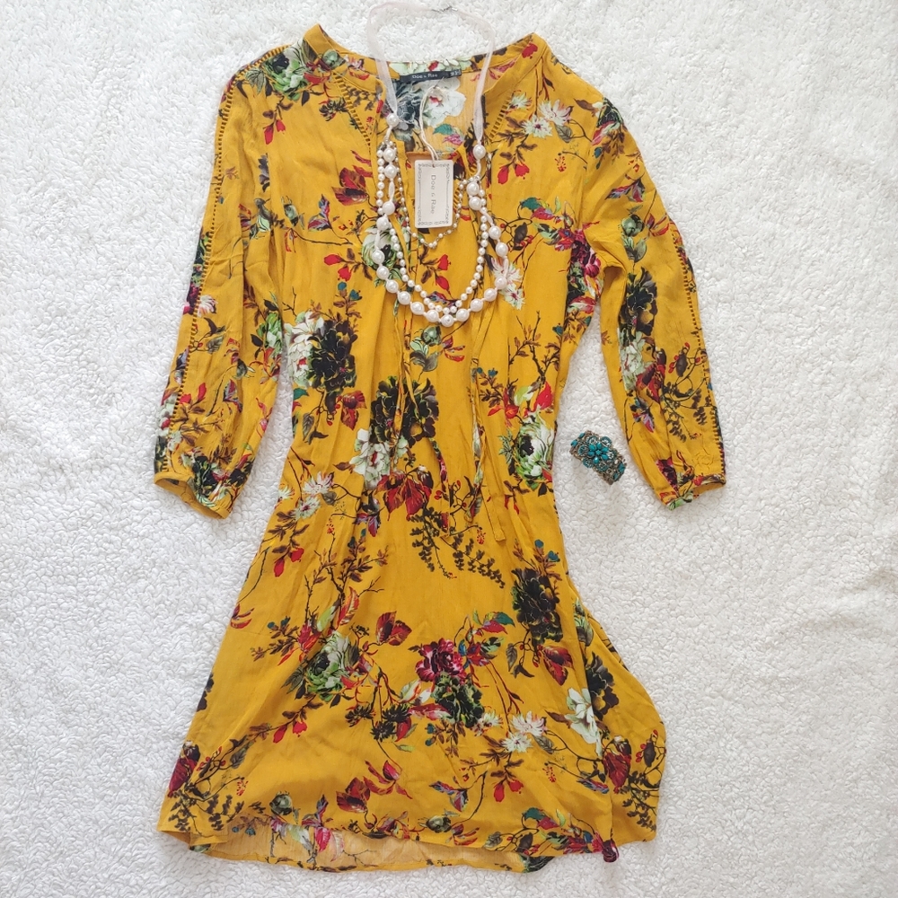 Doe & Rae | Mustard | Long Sleeve | Tunic Dress